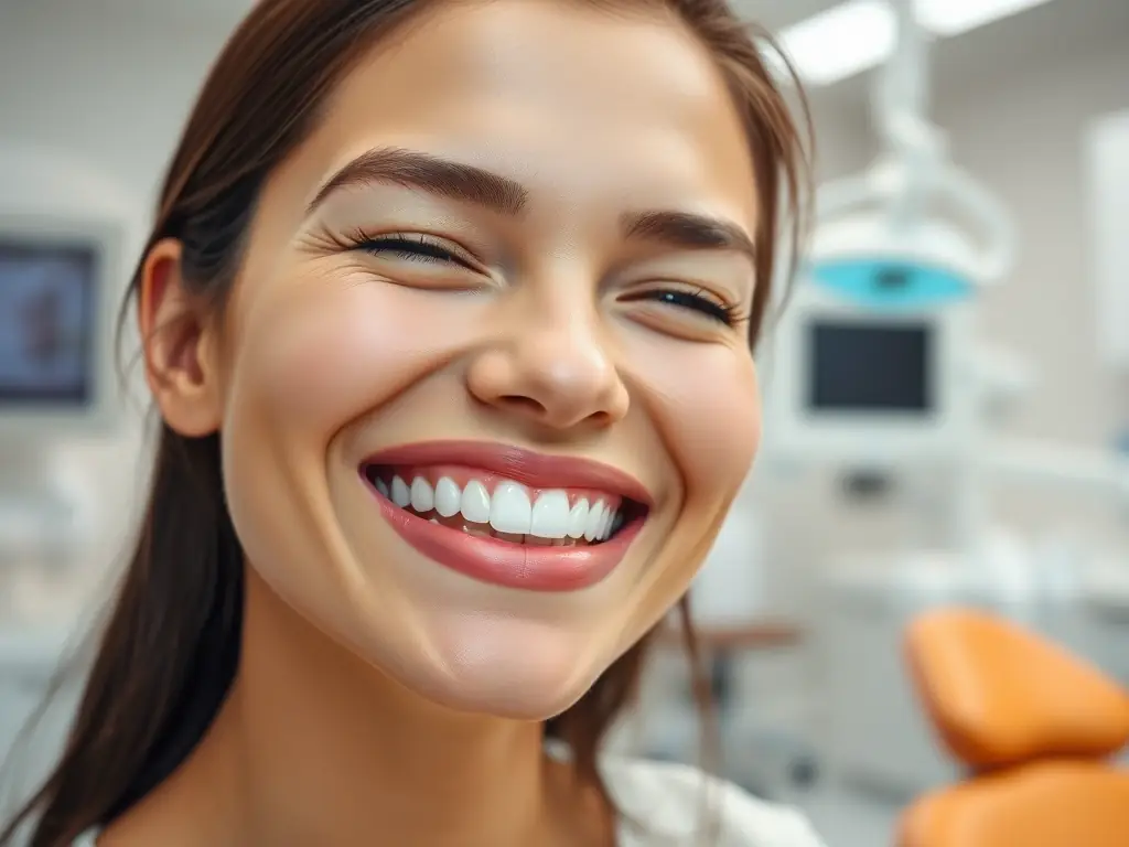 A person smiling confidently after receiving a cosmetic dental procedure, showcasing the positive impact of aesthetic dentistry on their smile.
